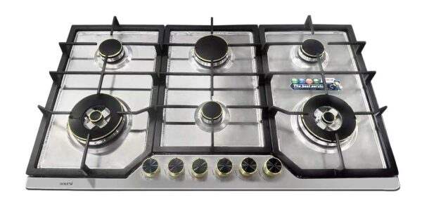 BOLESI Built-In 6 Gas Glass Cooker Hob – BLS-ML-8602G