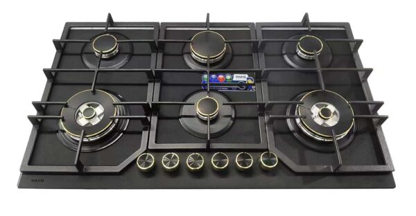 BOLESI Built-In 6 Gas Glass Cooker Hob – BLS-ML-8601G